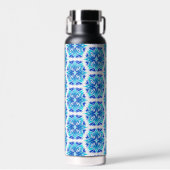 Blaue Blumen, Muster der Blume, Blumenmuster Trinkflasche (Vorne)