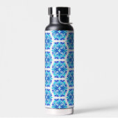 Blaue Blumen, Muster der Blume, Blumenmuster Trinkflasche (Links)