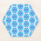 Blaue Blumen, Muster der Blume, Blumenmuster Untersetzer (Vorderseite)