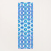 Blaue Blumen, Muster der Blume, Blumenmuster Yogamatte (Rückseite)