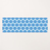 Blaue Blumen, Muster der Blume, Blumenmuster Yogamatte (Vorderseite (Horizontal))