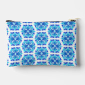 Blaue Blumen, Muster der Blume, Blumenmuster Zubehörtasche (Rückseite)