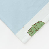 Blaue Blumen, Muster von Blume, Ihr Name Fleecedecke (Ecke)