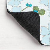 Blaue Blumen, Muster von Blume, Ihr Name Mousepad (Ecke)