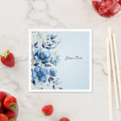 Blaue Blumen Napkins Serviette (Beispiel)