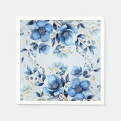 Blaue Blumen Napkins Serviette (Vorderseite)