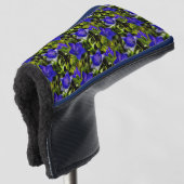 Blaue Blumen Naturmuster Golf Headcover (3/4 Vorderseite)
