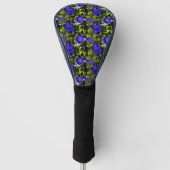 Blaue Blumen Naturmuster Golf Headcover (Vorderseite)