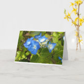 Blaue Blumen Notecard Karte (Gelbe Blume)