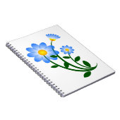 BLAUE BLUMEN NOTIZBLOCK (Rechte Seite)