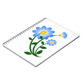 BLAUE BLUMEN NOTIZBLOCK (Linke Seite)