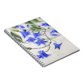 Blaue Blumen Notizblock (Rechte Seite)