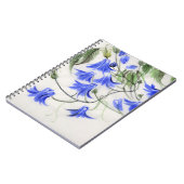Blaue Blumen Notizblock (Linke Seite)