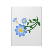 BLAUE BLUMEN NOTIZBLOCK (Rotiert)