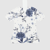 Blaue Blumen Ornament (Rückseite)