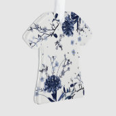 Blaue Blumen Ornament (Vorderseite)