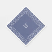 Blaue Blumen-Oster-Servietten – Frohe Ostern Serviette (Ecke)