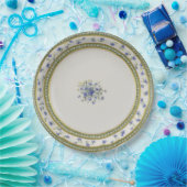 Blaue Blumen Pappteller (Party)