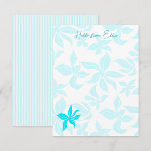 Blaue Blumen Persönliches Schreibwarensortiment Il Mitteilungskarte