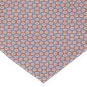 Blaue Blumen Pink und Braun Tischdecke (Schrägansicht)