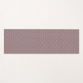 Blaue Blumen Pink und Braun Yogamatte (Vorderseite (Horizontal))