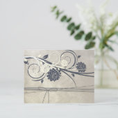 Blaue Blumen Postkarte (Stehend Vorderseite)
