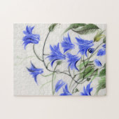 Blaue Blumen Puzzle (Horizontal)