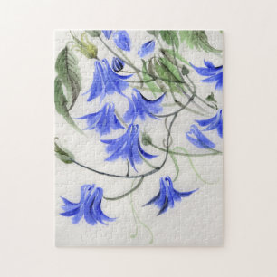 Blaue Blumen Puzzle