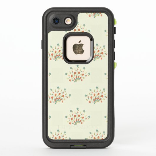 Blaue Blumen, rote Blume, Muster von Blume (Rückseite)