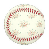 Blaue Blumen, rote Blume, Muster von Blume Baseball (Vorderseite Links)