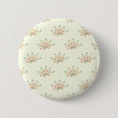 Blaue Blumen, rote Blume, Muster von Blume Button (Vorderseite)