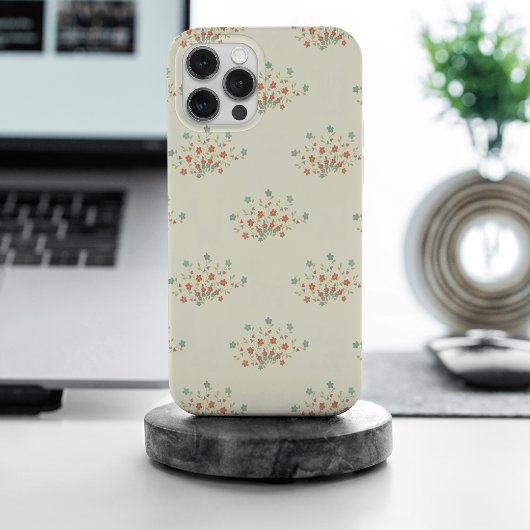 Blaue Blumen, rote Blume, Muster von Blume Case-Mate iPhone Hülle