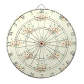 Blaue Blumen, rote Blume, Muster von Blume Dartscheibe (vorne)