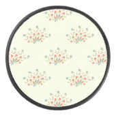 Blaue Blumen, rote Blume, Muster von Blume Eishockey Puck (Vorderseite)