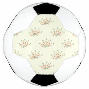 Blaue Blumen, rote Blume, Muster von Blume Fußball