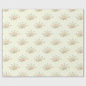 Blaue Blumen, rote Blume, Muster von Blume Geschenkpapier (Flach)