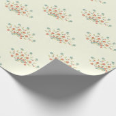 Blaue Blumen, rote Blume, Muster von Blume Geschenkpapier (Ecke)