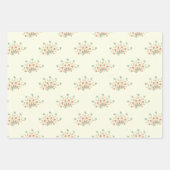 Blaue Blumen, rote Blume, Muster von Blume Geschenkpapier Set (Vorderseite)