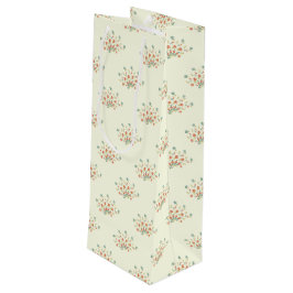 Blaue Blumen, rote Blume, Muster von Blume Geschenktüte Für Weinflaschen