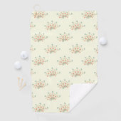 Blaue Blumen, rote Blume, Muster von Blume Golfhandtuch (Insitu)