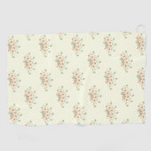 Blaue Blumen, rote Blume, Muster von Blume Golfhandtuch (Horizontal)