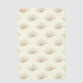 Blaue Blumen, rote Blume, Muster von Blume Golfhandtuch (Vorderseite)