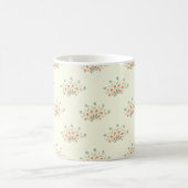 Blaue Blumen, rote Blume, Muster von Blume Kaffeetasse (Mittel)