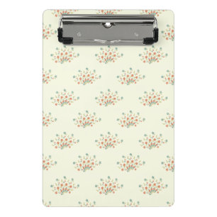 Blaue Blumen, rote Blume, Muster von Blume Mini Klemmbrett