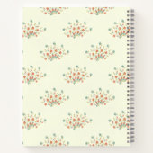 Blaue Blumen, rote Blume, Muster von Blume Notizblock (Rückseite)