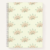 Blaue Blumen, rote Blume, Muster von Blume Notizblock (Vorderseite)