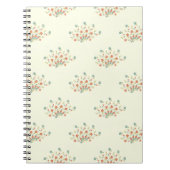 Blaue Blumen, rote Blume, Muster von Blume Notizblock (Vorderseite)