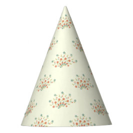 Blaue Blumen, rote Blume, Muster von Blume Partyhütchen