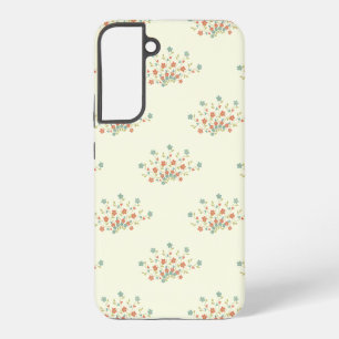 Blaue Blumen, rote Blume, Muster von Blume Samsung Galaxy Hülle