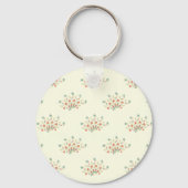 Blaue Blumen, rote Blume, Muster von Blume Schlüsselanhänger (Vorderseite)